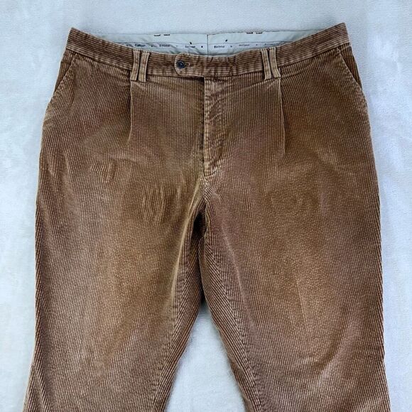 Barbour Pants Mens 40x31 Brown Corduroy Tapered Leg Vintage Trousers‎ - Picture 3 of 11